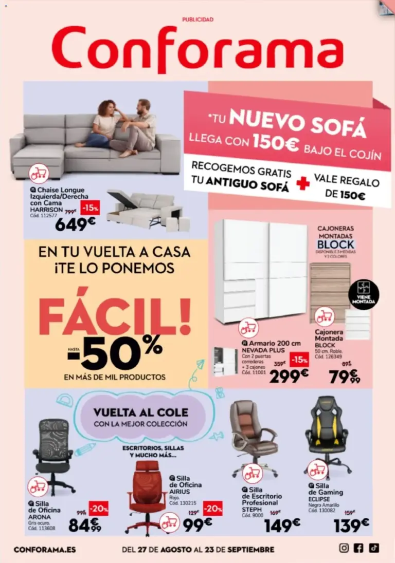 Conforama folleto del 27/08/2026