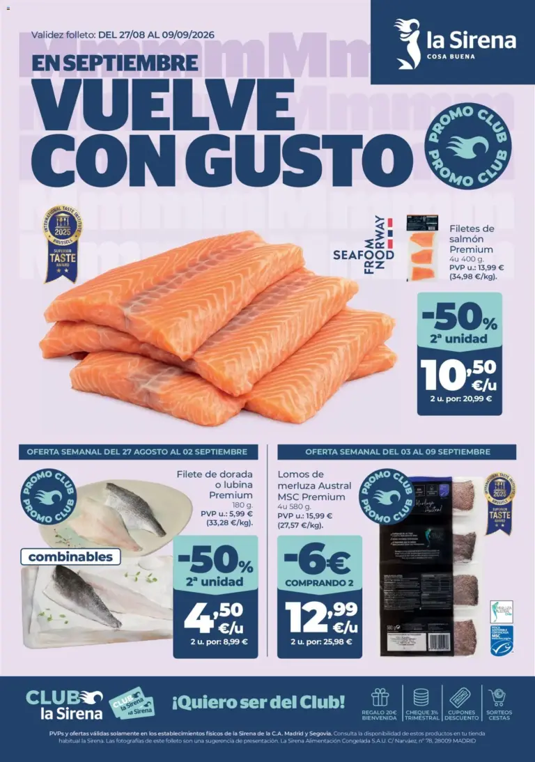 La Sirena folleto del 27/08/2026