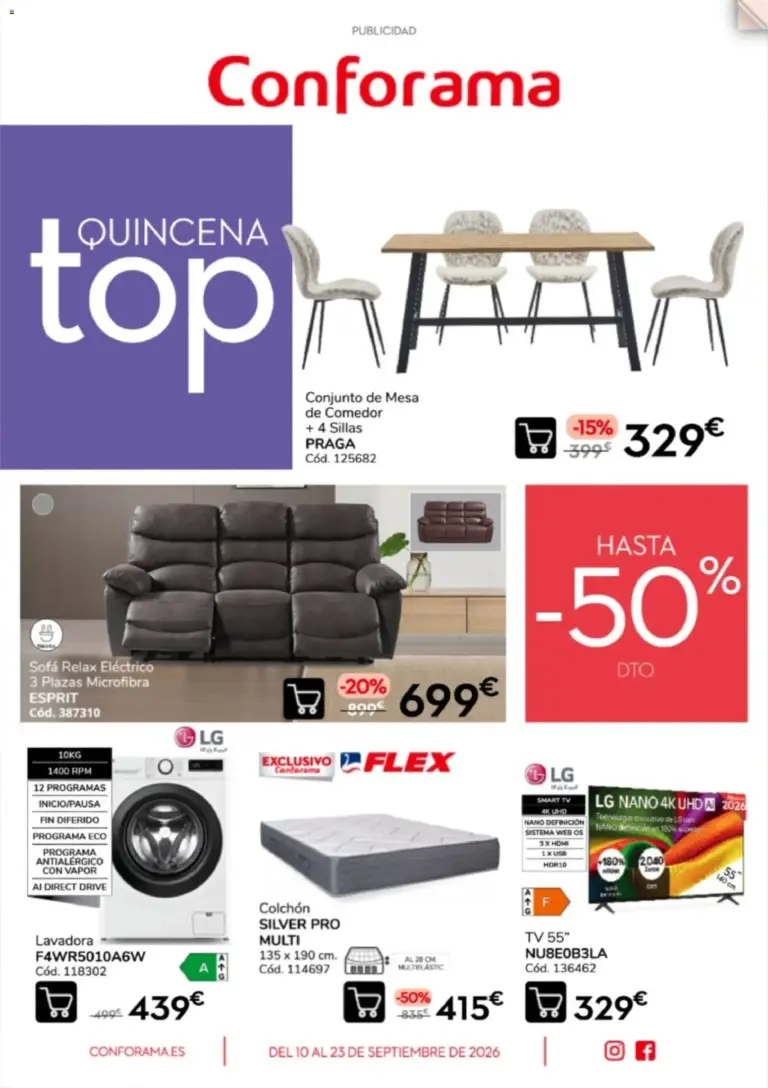 Conforama folleto del 10/09/2026