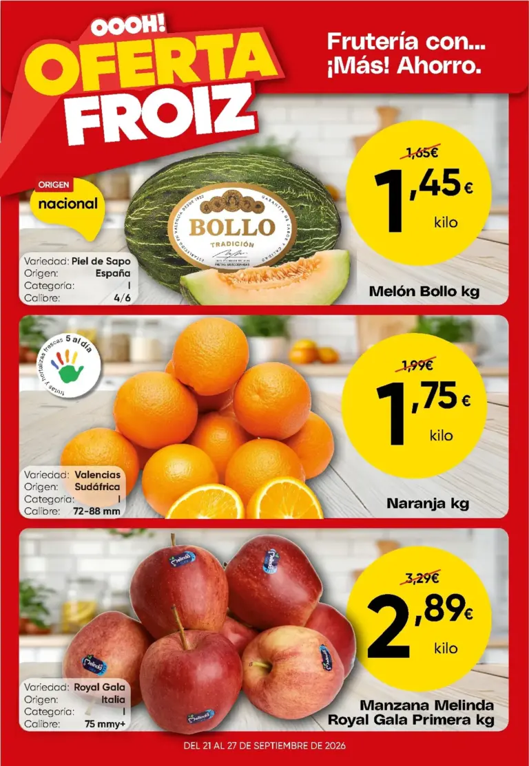 Froiz folleto del 21/09/2026