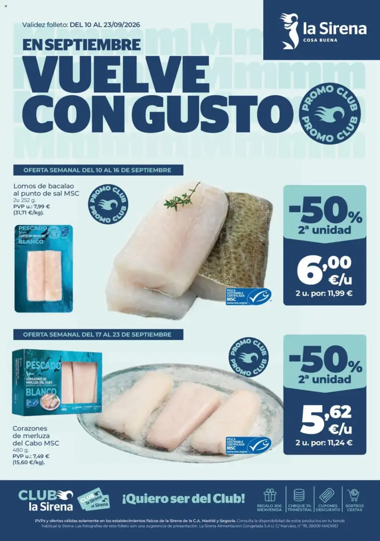 La Sirena folleto del 10/09/2026