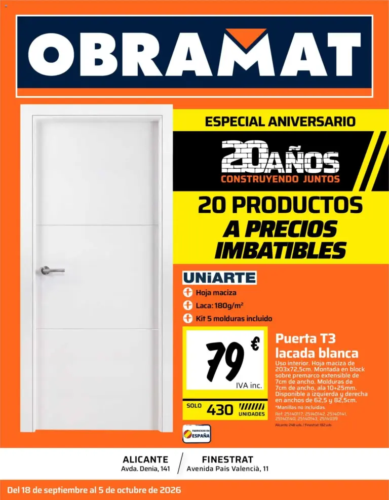 Obramat folleto del 18/09/2026